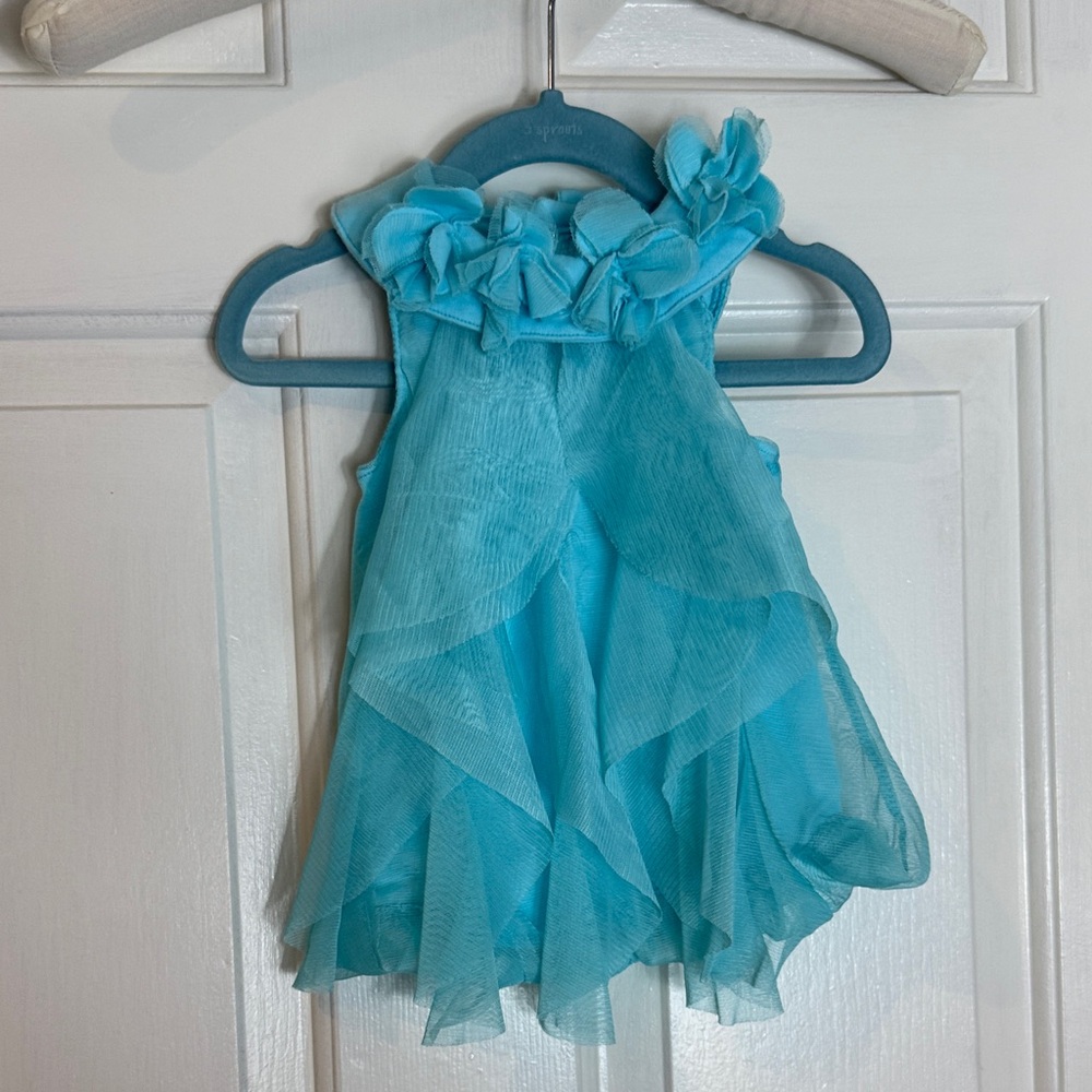 Blue Ruffled Sleeveless Dress 3m